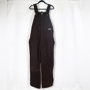 C.E. Schmidt Workwear Insulated Bibs for Women in Dark Brown - Size XL
